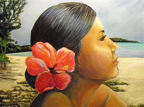 Puerto Rico Art Print featuring the painting Tropical Beauty by Melissa Torres