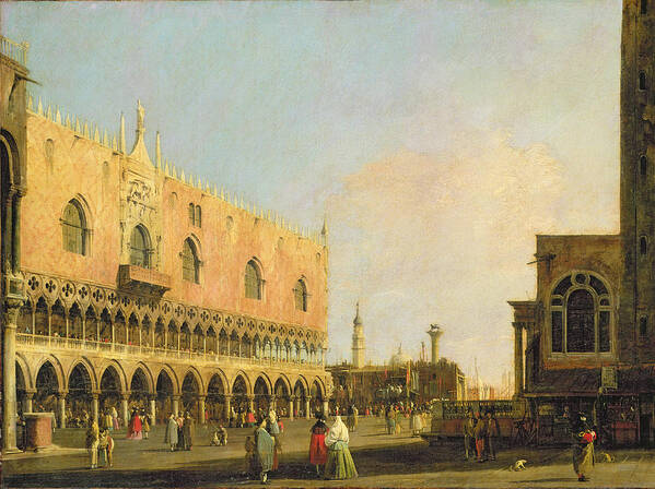 Venice Art Print featuring the painting View of the Piazzetta San Marco Looking South by Canaletto