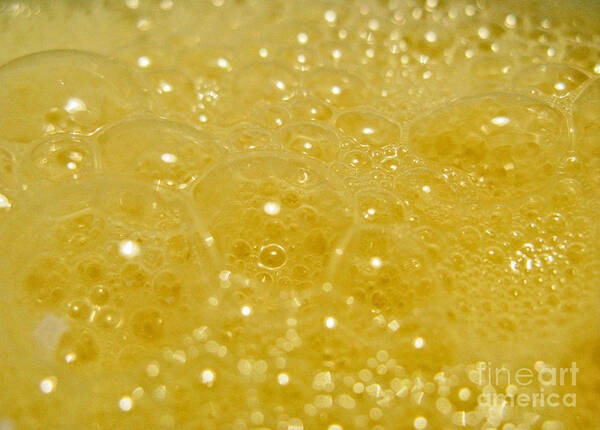 Bubble Art Print featuring the photograph Yellow bubbles by Ausra Huntington nee Paulauskaite