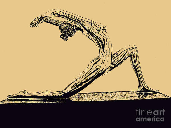 Digital Art Art Print featuring the digital art Yoga Number One by Eva-Maria Di Bella