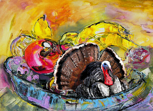 Thanksgiving Art Print featuring the painting You Are My Dish Of The Day by Miki De Goodaboom