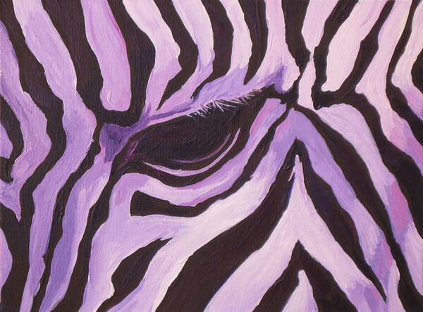 Animal Art Print featuring the painting Zebra by Sandy Tracey