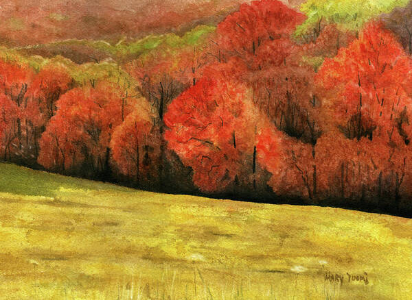 Autumn Art Print featuring the painting Autumn Splendor by Mary Tuomi
