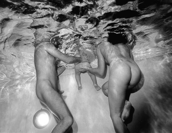  Art Print featuring the photograph Nude Family Pool by Randy Sprout