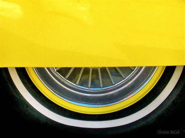 Antique Cars Art Print featuring the photograph Ford Yellow A #1 by Christine McCole