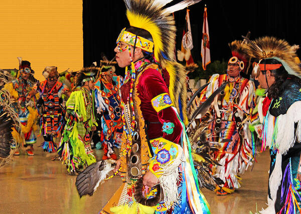 Native Americans Art Print featuring the photograph Grand Entrance #1 by Audrey Robillard