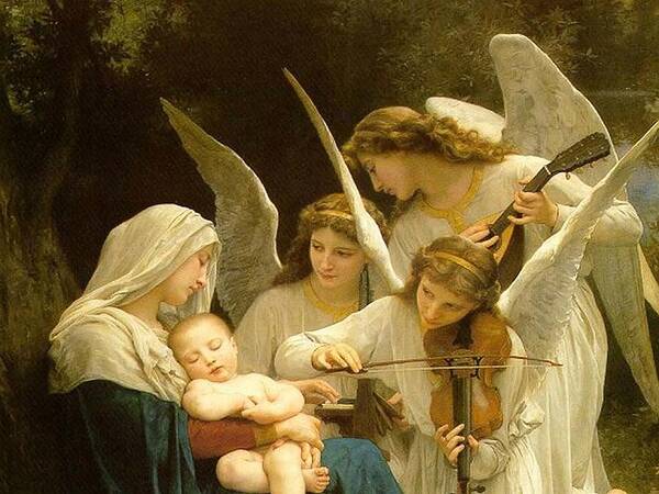 Nativity Art Print featuring the painting Madonna and Child by William Bouguereau