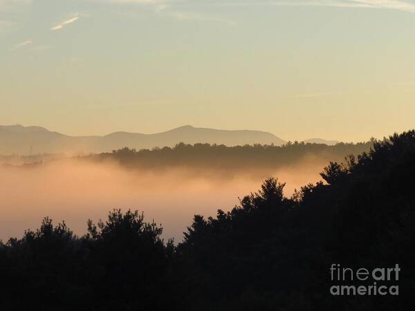 Landscape Art Print featuring the photograph Misty Morning #1 by Anita Adams