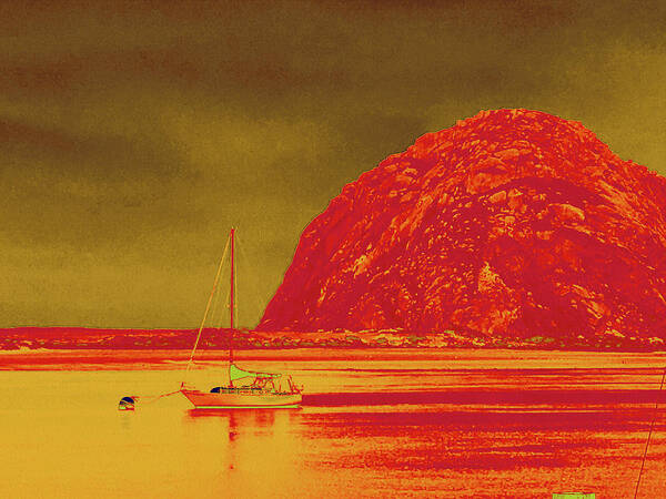 Morro Bay Rock Art Print featuring the photograph Morro Bay Rock #1 by Bill Owen