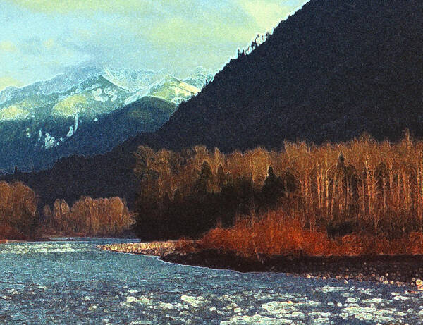 Landscape Art Print featuring the photograph On the Squamish River 2223 #1 by Lyle Crump