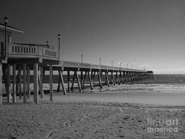 Pier Art Print featuring the photograph Pier Willmington NC #1 by Tommy Anderson