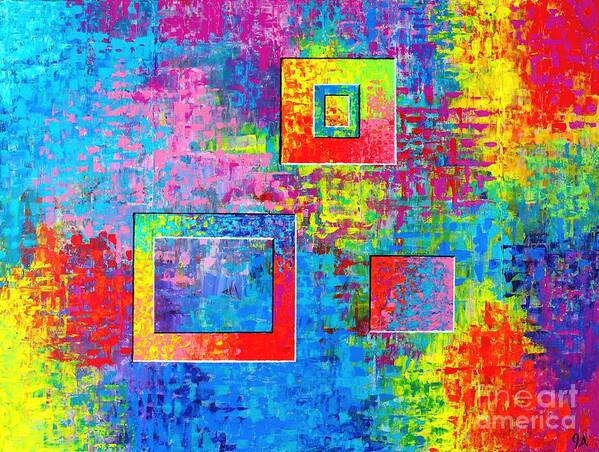 Color Art Print featuring the painting Portals Of Color by Jeremy Aiyadurai