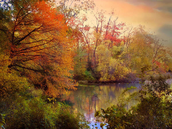 Autumn Art Print featuring the photograph Reflections of Autumn #1 by Jessica Jenney