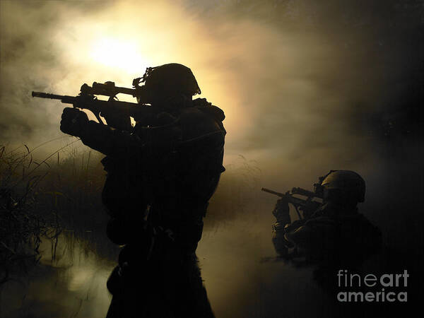 Special Operations Forces Art Print featuring the photograph Special Operation Forces Combat Divers #1 by Tom Weber