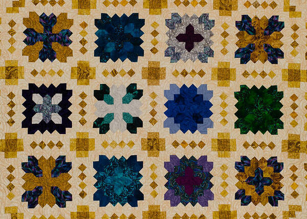 Quilt Art Print featuring the photograph The Patchwork of the Crosses by Tom Potter
