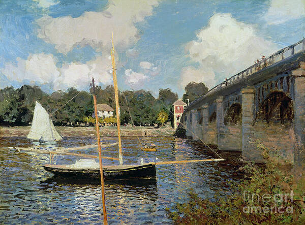 Claude Monet Art Print featuring the painting The Seine at Argenteuil by Claude Monet