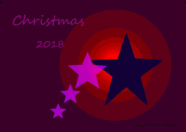 1340 Christmas 2018 Art Print featuring the digital art 1340 Christmas 2018 by Irmgard Schoendorf Welch