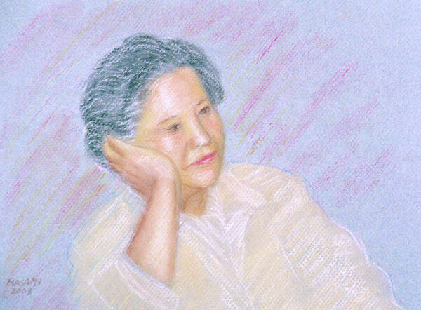 Portrait Art Print featuring the pastel Portrait Of Lady #2 by Masami Iida