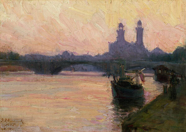 Henry Ossawa Tanner Art Print featuring the painting The Seine #2 by Henry Ossawa Tanner