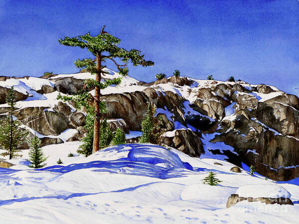 Snow Art Print featuring the painting #204 Donner Summit 2 #204 by William Lum