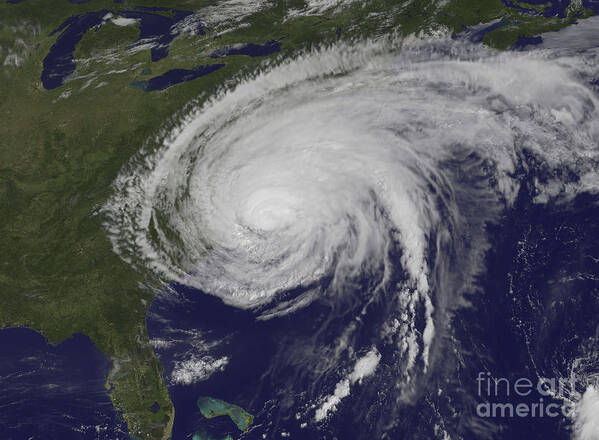East Coast Art Print featuring the photograph Satellite View Of Hurricane Irene #3 by Stocktrek Images