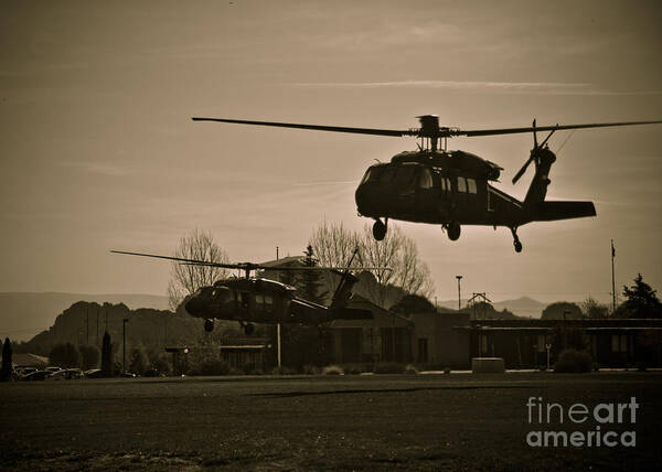 Us Army Art Print featuring the photograph US Army Blackhawks #3 by Brenton Woodruff