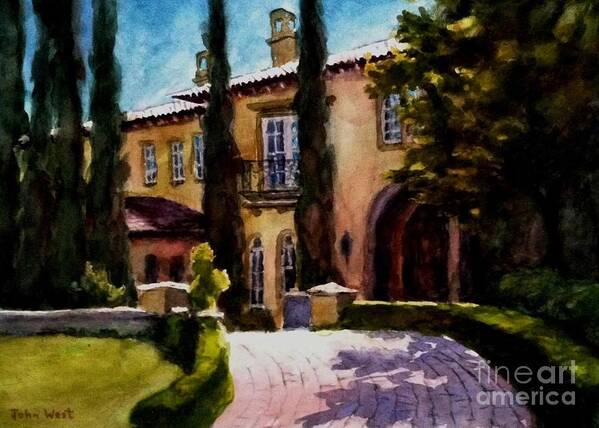 Landscape Art Print featuring the painting Ruby Hill Home by John West
