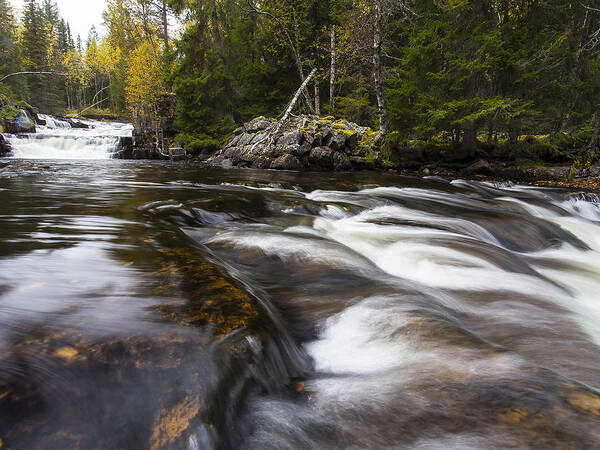 Water Art Print featuring the photograph Waterfall #56 by Borje Olsson