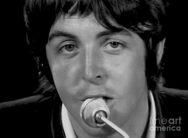 Paul Mccartney Art Print featuring the mixed media Paul McCartney Collection #63 by Marvin Blaine
