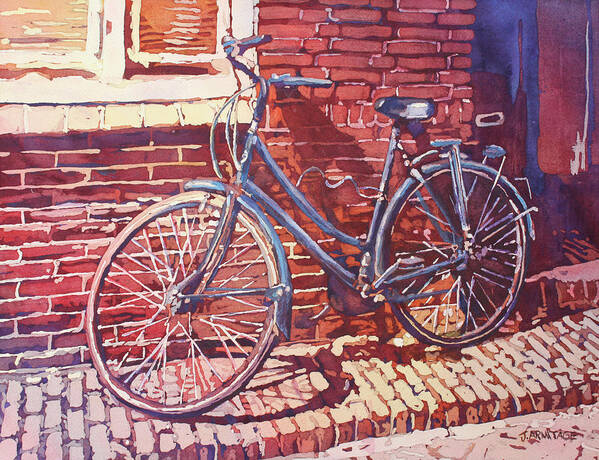 Bicycle Art Print featuring the painting A Girl's Best Friend by Jenny Armitage