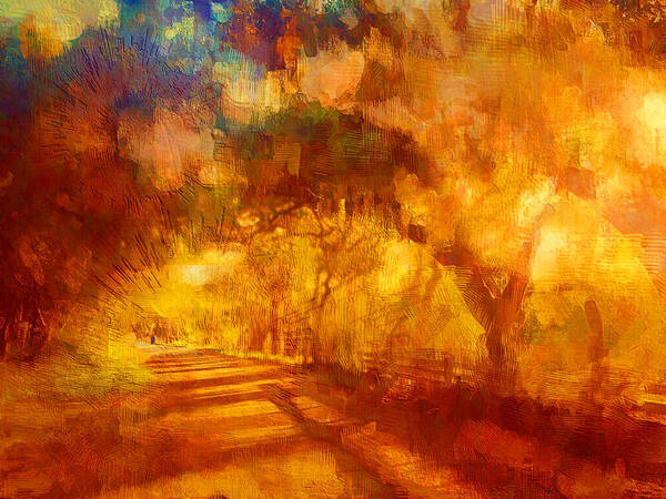 Landscape Art Print featuring the photograph A golden day by Suzy Norris
