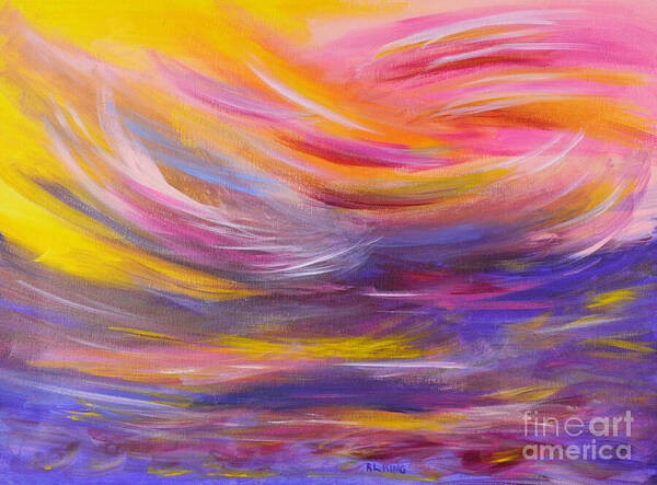 Abstract Painting Art Print featuring the painting A Peaceful Heart - Abstract Painting by Robyn King