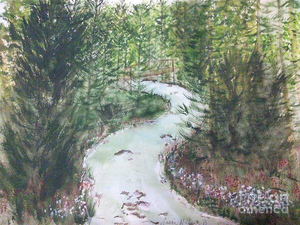 Lovely Art Print featuring the painting A Stream Runs Through It by Susan Nielsen