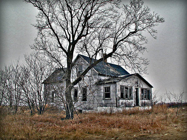 Old House Art Print featuring the photograph Abandoned Farmhouse by Laurie With
