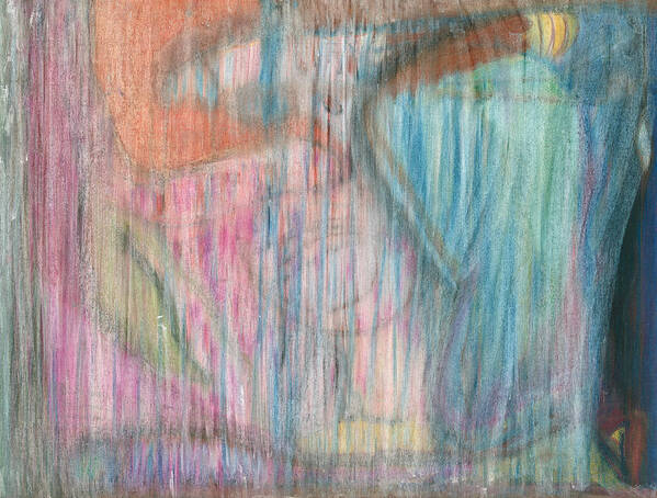 Abstract Art Print featuring the pastel A Concubine by Diane Morrison