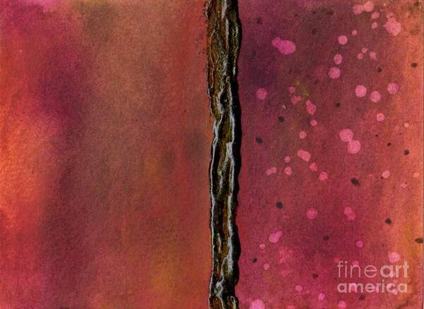 Abstract Art Art Print featuring the painting Abstract in Rose and Copper by Desiree Paquette