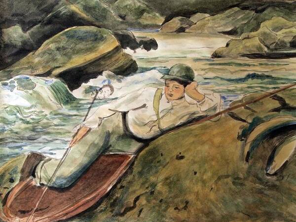 Watercolor Painting Art Print featuring the painting After Sargent by Nancy Kane Chapman