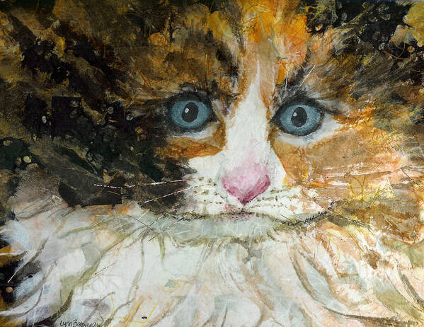 Cat Art Print featuring the painting Ali Cat 1 by Lynn Babineau