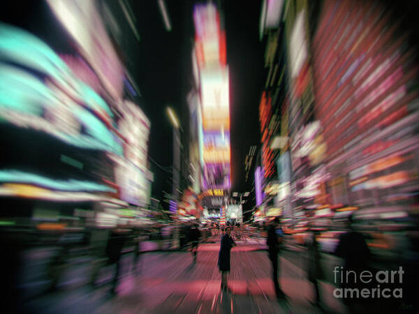 Alone Art Print featuring the photograph Alone In New York City 3 by Jeff Breiman