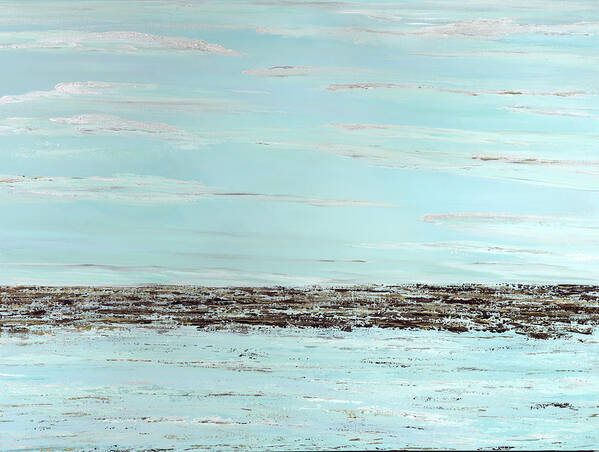 Ocean Art Print featuring the painting AquaSea by Tamara Nelson