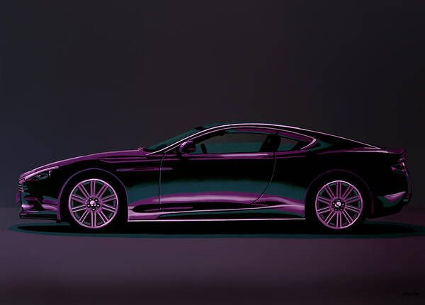 Aston Martin Art Print featuring the painting Aston Martin DBS V12 2007 Painting by Paul Meijering