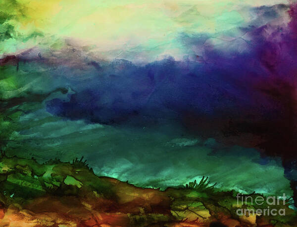 Abstract Art Print featuring the painting Atmospheric Mood by Eunice Warfel