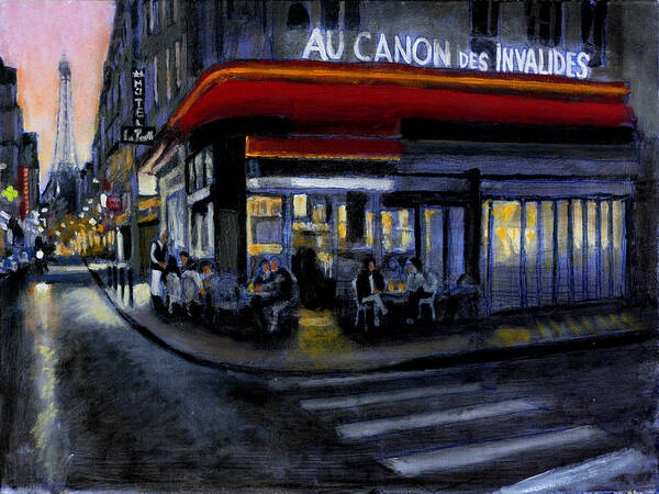 Paris Art Print featuring the painting Au Canon Des Invalides by David Zimmerman