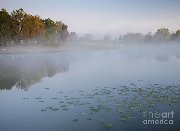 Autumn Art Print featuring the photograph Autumn Steam at East Lake by Tamara Becker