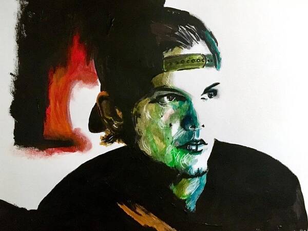 Avicii Art Print featuring the painting Avicii by Joel Tesch