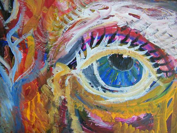 Abstract. Eye Art Print featuring the painting Awakening -- For Barb by Judith Redman