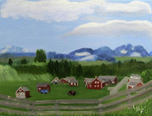 Alberta Art Print featuring the painting Bar U Ranch by Linda Feinberg