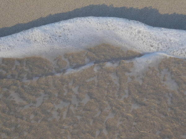 Foam Art Print featuring the photograph Beach foam by Margaret Brooks