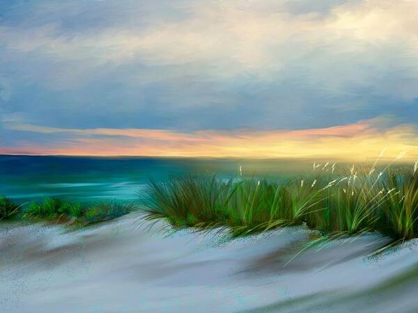 Anthony Fishburne Art Print featuring the digital art Beach Splender by Anthony Fishburne