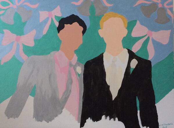 Weddings Art Print featuring the painting Beaus by Erika Jean Chamberlin